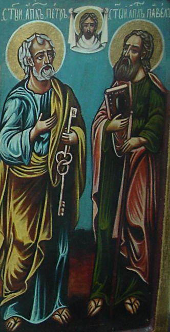 Апостолы Петр и Павел. Греческая икона. Фото Лимарева В.Н. 